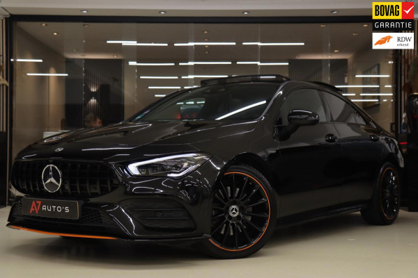 Mercedes-Benz CLA-Klasse 220 ORANJE Edition AMG Line PANO/BURM/LANEASSIST/SFEER/CAM/BOMVOLL