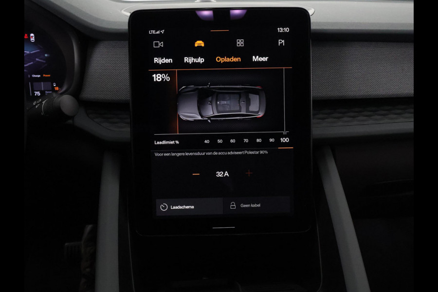 Polestar 2 LONG RANGE 78 kWh ACCU 90% GARANTIE 2032 !* RANGE TOT 561 KM WLTP.  PARKEERSENSOREN V+A . STOELVERWARMING . FULL MAP NAV . STOELPROFIELEN . CAMERA
