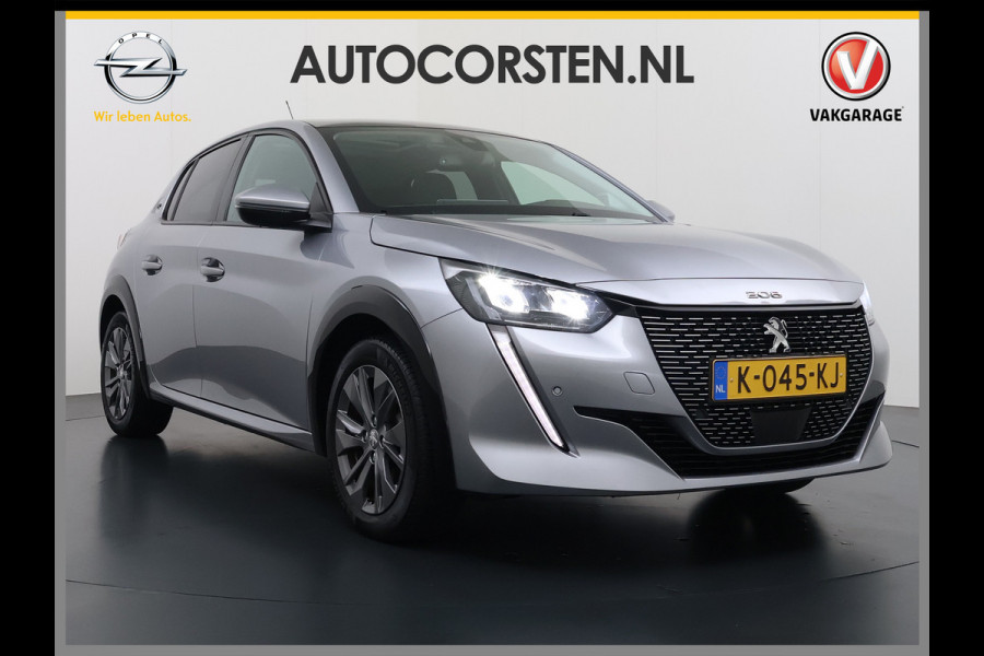 Peugeot e-208 EV Pano-Dak 3D-Navi 360°Camera Apple Carplay Android Ecc Stoelverwarming Cruise Control Pdc Keyless 50kWh Allure SOH 92,5%Led Lmv Privacy Glas Isofix DAB+ Bluetooth Regen-Lichtsensor Lane Assist Dealeronderhouden Origineel Nederlandse Auto