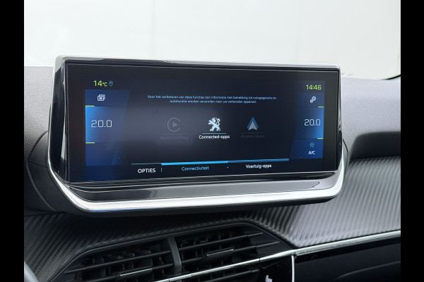 Peugeot e-208 EV Pano-Dak 3D-Navi 360°Camera Apple Carplay Android Ecc Stoelverwarming Cruise Control Pdc Keyless 50kWh Allure SOH 92,5%Led Lmv Privacy Glas Isofix DAB+ Bluetooth Regen-Lichtsensor Lane Assist Dealeronderhouden Origineel Nederlandse Auto