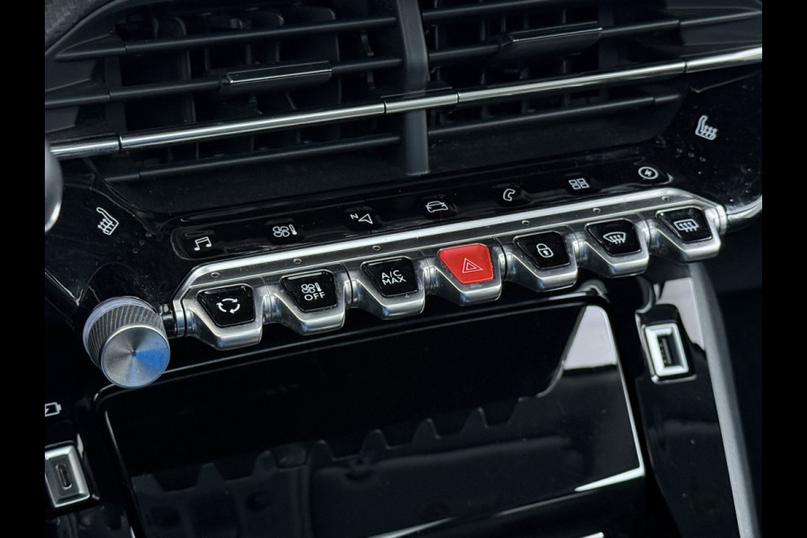 Peugeot e-208 EV Pano-Dak 3D-Navi 360°Camera Apple Carplay Android Ecc Stoelverwarming Cruise Control Pdc Keyless 50kWh Allure SOH 92,5%Led Lmv Privacy Glas Isofix DAB+ Bluetooth Regen-Lichtsensor Lane Assist Dealeronderhouden Origineel Nederlandse Auto