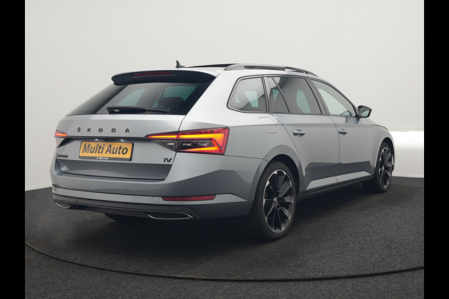 Škoda Superb Combi 1.4 TSI iV Sportline PHEV 218pk Dealer O.H | Panodak | Crystal LED | Camera | Alcantara Sportstoelen Memory & Verwarmd | Cruise Control | Sfeerverlichting | Apple Carplay | Keyless | Navigatie | Virtual | DAB | 19"L.M | Plug In Hybrid |