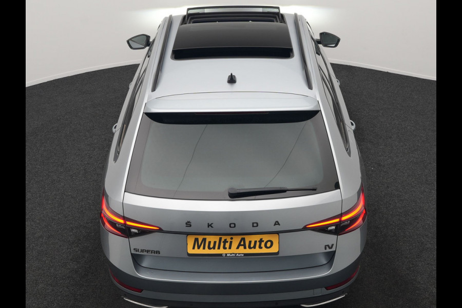 Škoda Superb Combi 1.4 TSI iV Sportline PHEV 218pk Dealer O.H | Panodak | Crystal LED | Camera | Alcantara Sportstoelen Memory & Verwarmd | Cruise Control | Sfeerverlichting | Apple Carplay | Keyless | Navigatie | Virtual | DAB | 19"L.M | Plug In Hybrid |