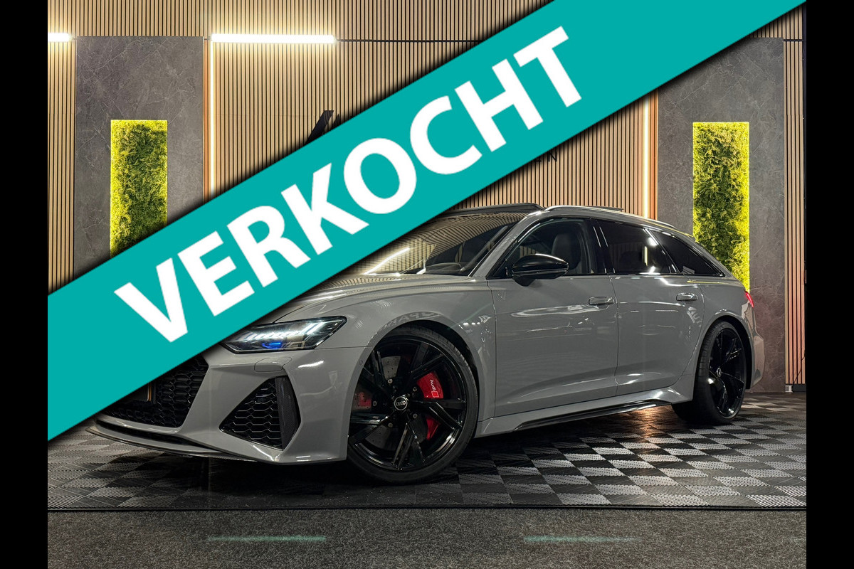 Audi RS6 Avant TFSI quattro |CARBON|B&O 3D|KERAMISCH|DYNAMIC PLUS|PANO|SOFTCLOSE|360CAM|KEYLESS|MEMORY|600PK|DEALER ONDERHOUDEN|
