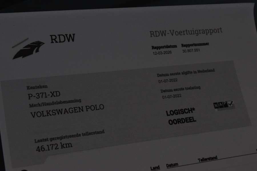 Volkswagen Polo 1.0 TSI|Open Dak|IQ|17"|Virtual|ACC|Cam.|Carplay