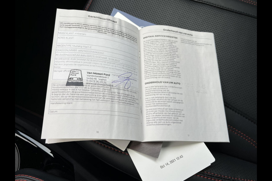 Ford Mustang Mach-E AWD 75 kWh SOH 95% |14.000KM!! VAN € 34.900,- VOOR € 31.877,- UW LENTEVOORDEEL € 3.023,-!| ORIG. NL NAP| EERSTE EIGENAAR| ELEKTRISCHE ACHTERKLEP| B&O| 360 CAMERA| STOEL + STUURVERWARMING| PANO