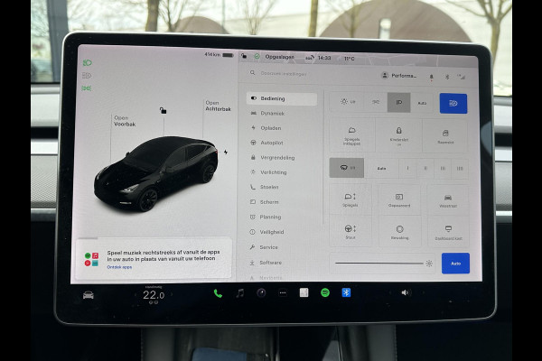 Tesla Model Y Long Range AWD 75 kWh SOH 88%|BTW|VAN €30.900,- NU VOOR SLECHTS €28.877,- Uw LENTEVOORDEEL €2.023,- | AFNEEMBARE TREKHAAK|DE HOOGVOLTACCU EN AANDRIJFLIJN GARANTIE TOT 2030 of 192.000KM| AUTOPILOT| STOEL+ STUURVERWARMING| ACHTERBANK VERWARMD