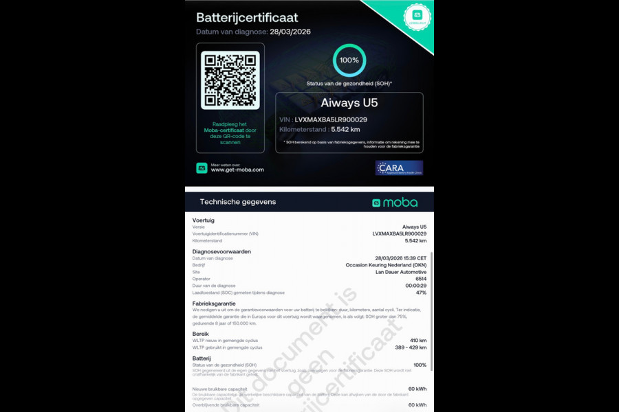 Aiways U5 63kWh / BTW / LUXE BEKLEDING / NAP LAGE KM / APK