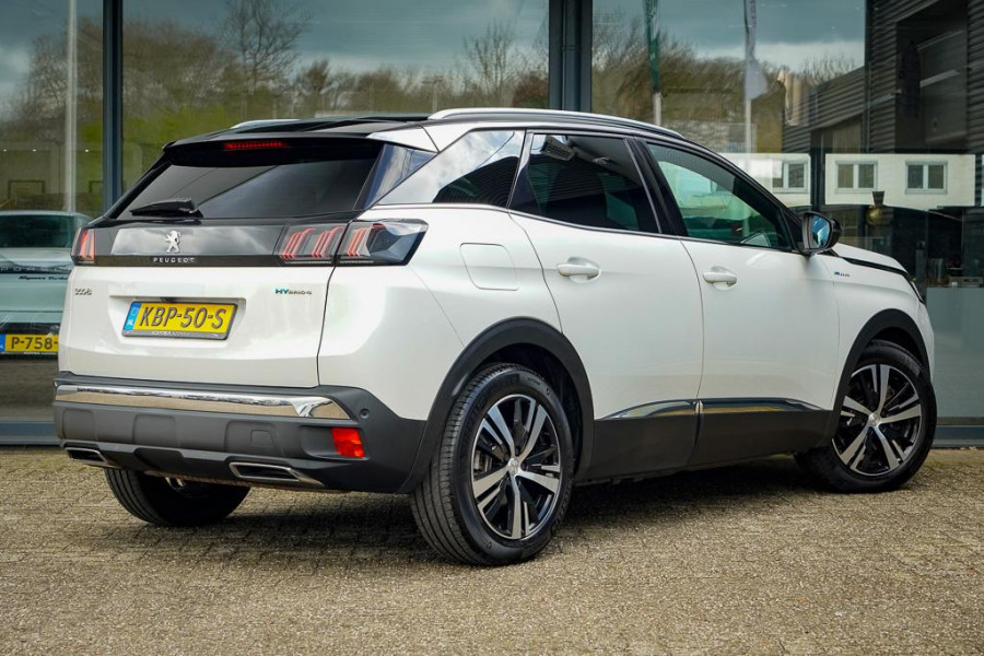 Peugeot 3008 1.6 HYbrid4 300 GT / Dode Hoek / Zwart Dak / Parelmoer Wit / Carplay