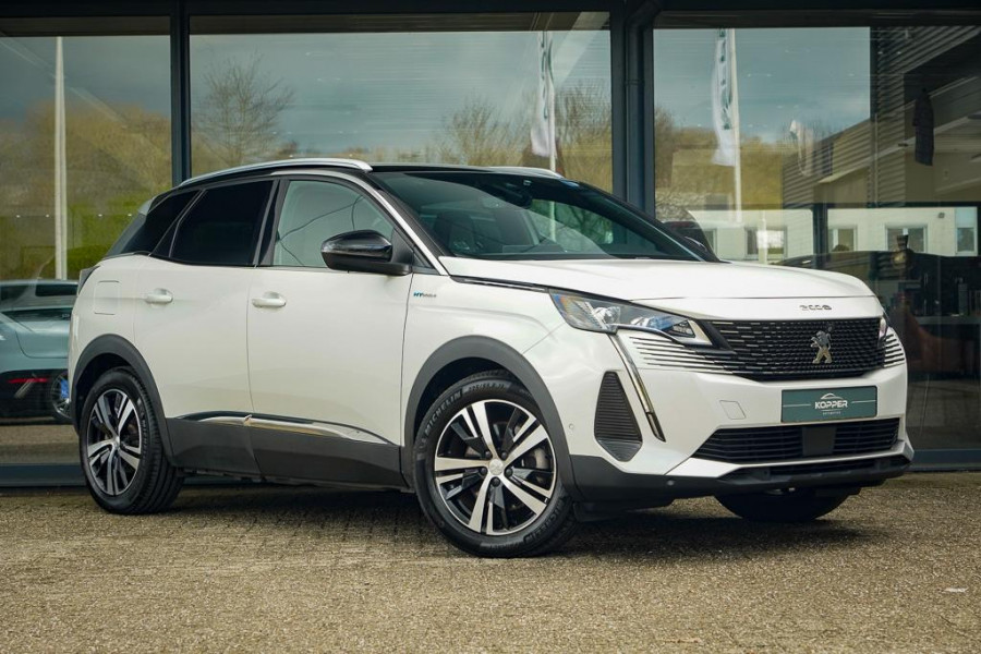 Peugeot 3008 1.6 HYbrid4 300 GT / Dode Hoek / Zwart Dak / Parelmoer Wit / Carplay