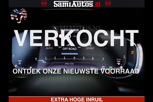 Dodge Ram 1500 Night Premium | Full Option | De Meest Luxe Pick-Up in zijn Klasse | Comfortabele Dubbele Cabine met Royale 5 Zitplaatsen | BPM vrij | Nu Leverbaar uit Voorraad | Voorraad Nr 2285 - 7648