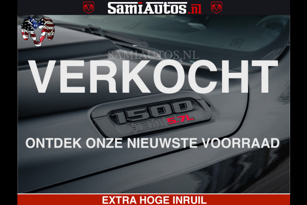 Dodge Ram SPORT | 5.7 V8 4x4 HEMI | PANORAMA DAK | GROOTSCHEM 12 INCH | LPG | Diamond Black Pearl | CREW CAB | DUBBELE CABINE | 5 PERSOONS | DC | VOORRAAD NR 2556 - 6053