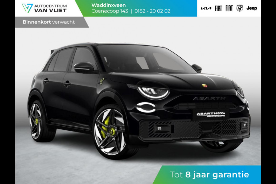 Abarth 600e Competizione 54 kWh | Clima | Adapt. Cruise | Alcantara | Camera | Apple Carplay | Elektr. A-Klep | BSM | Keyless| 20" | Sperdifferentieel | Winter Pack
