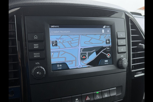 Mercedes-Benz Vito 116CDI Automaat Trekhaak Navi Ecc Cruise Control Euro 6 Camera Bluetooth Sortimo Kasten Stoelverwarming Cruise Control Pdc Lane  Betonplex Vloer Schuifdeur Achterdeuren Licht-/regensensor Zijwind assistent 1e Eigenaar 2.500KG Trekgewicht