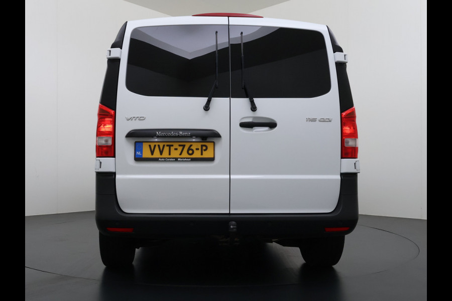 Mercedes-Benz Vito 116CDI Automaat Trekhaak Navi Ecc Cruise Control Euro 6 Camera Bluetooth Sortimo Kasten Stoelverwarming Cruise Control Pdc Lane  Betonplex Vloer Schuifdeur Achterdeuren Licht-/regensensor Zijwind assistent 1e Eigenaar 2.500KG Trekgewicht