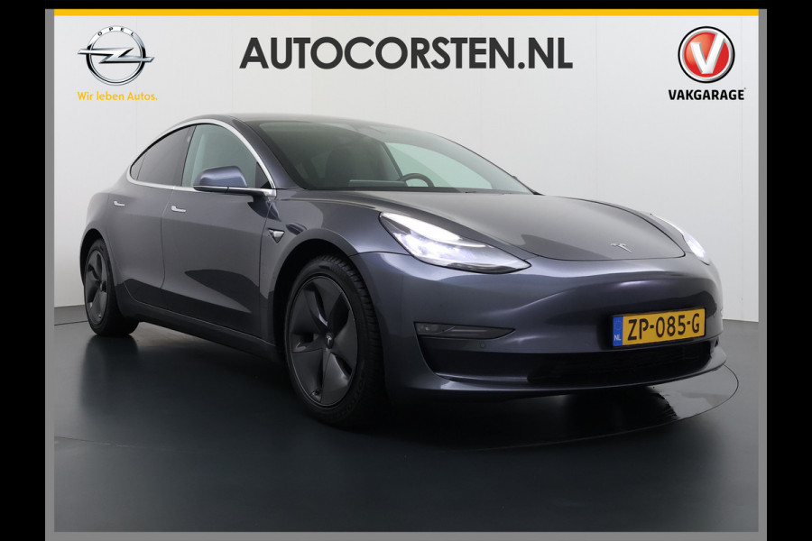 Tesla Model 3 Long Range AWD 75kWh AutoPilot Leder Panoramadak Adaptive-Cruise Camera's Elektr.-Stuur+Stoelen+Spiegels+Geheugen+Easy-Entry+Ver SOH 87% Navi LED DAB Voorverwarmen interieur Keyless One-Pedal-Drive 4WD Origineel Nederlandse Auto
