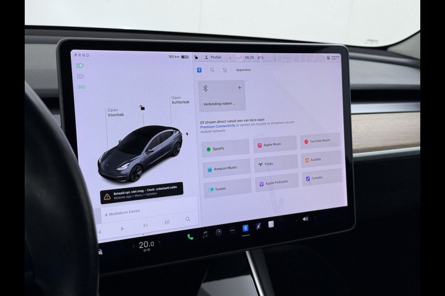 Tesla Model 3 Long Range AWD 75kWh AutoPilot Leder Panoramadak Adaptive-Cruise Camera's Elektr.-Stuur+Stoelen+Spiegels+Geheugen+Easy-Entry+Ver SOH 87% Navi LED DAB Voorverwarmen interieur Keyless One-Pedal-Drive 4WD Origineel Nederlandse Auto