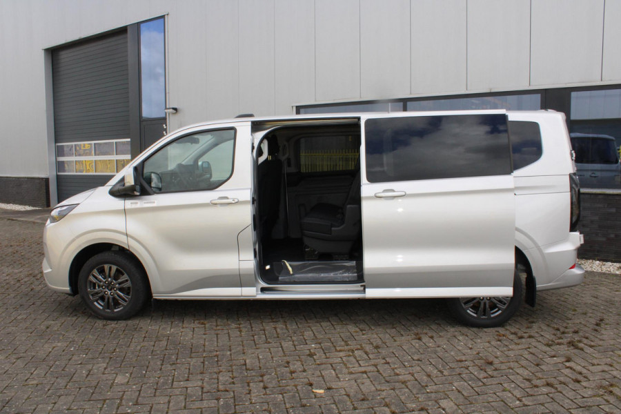 Ford Transit Custom 340 2.5 PHEV L2H1 Limited 233pk |  Kombi | Incl. BTW/BPM | Dubbele zijschuifdeur | Privacy Glass | Inklapbare trekhaak | 17 inch lichtmetalen velgen | Driver Assistance Pack Premium | Verwarmbaar stuurwiel