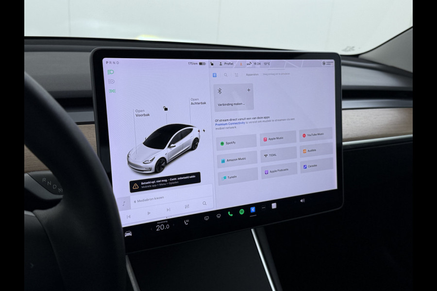 Tesla Model 3 SR+ 325PK LFP-Accu AutoPilot Leer Pano-Dak Adaptive Cruise Lmv 18" Camera's Elektr.-Stuur+Stoelen+Spiegels+Geheugen+Easy-Entry+V SOH 88% Ecc Navi Led DAB Voorverwarmen interieur via App Keyless One-Pedal-Drive Origineel Nederlandse Auto Fabrieksgarantie op Accu en Motor tot 11-12-2028/160.000km LFP accu dus 100% opladen!