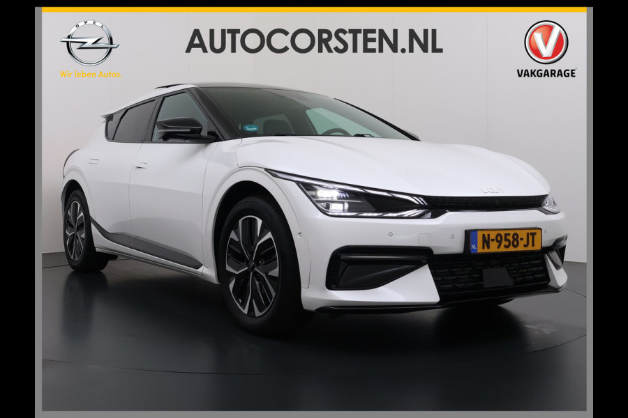 Kia Ev6 GT-Line 77.4kWh SOH 100% Warmtepomp V2L Panorama-schuifdak Meridian-Audio Head-Up Stoel-Massage+Ventilatie Elek.Stoelen+Memory 3 DAB Elek.Achterklep Lmv Lane Assist Privacy Glas Laden tot 240kW 1e Eigenaar Origineel Nederlandse Auto