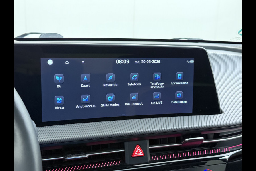 Kia Ev6 GT-Line 77.4kWh SOH 100% Warmtepomp V2L Panorama-schuifdak Meridian-Audio Head-Up Stoel-Massage+Ventilatie Elek.Stoelen+Memory 3 DAB Elek.Achterklep Lmv Lane Assist Privacy Glas Laden tot 240kW 1e Eigenaar Origineel Nederlandse Auto