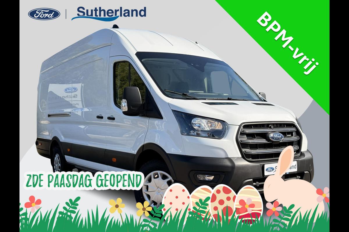 Ford Transit 350 2.0 TDCI L4H3 Trend RWD | SCI | 130pk | Navigatiesysteem SYNC4 | Stoelverwarming  | Elektrisch inklapbare buitenspiegels | Elektrisch verstelbare bestuurdersstoel | Passagiersairbag | Allweather banden | Laadruimte beschermingspakket | 150 watt/230V aansluitpunt tussen voorstoelen | Handmatige regeneratie roetfilter | Reservewiel | Centrale dubbele vergrendeling | LED Downlighter