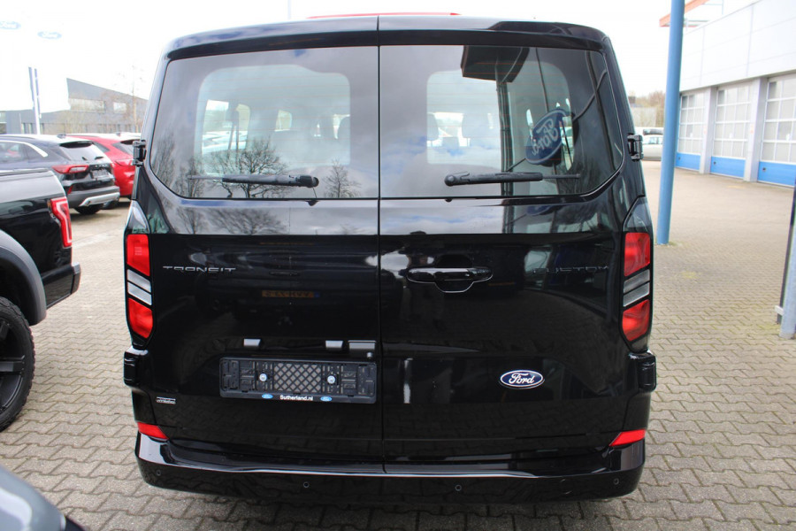 Ford Transit Custom 340 2.5 PHEV L2H1 Limited 233pk | Kombi | Incl. BTW/BPM | Dubbele zijschuifdeur | Privacy Glass | Inklapbare trekhaak | 17 inch lichtmetalen velgen | Driver Assistance Pack Premium | Verwarmbaar stuurwiel