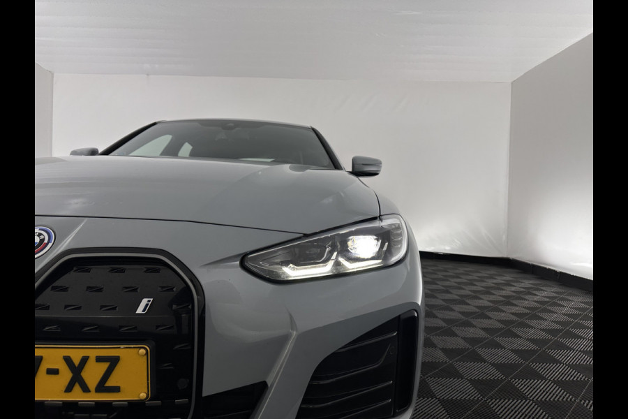 BMW i4 eDrive40 84 kWh M-Sport *M50 JAHRE* [ 3-Fase-11 kW ] {SOH-96%} (INCL-BTW) *LEATHER-ALCANTARA | FULL-LED | ADAPTIVE-CRUISE | HEATED-SPORTSEATS | CAMERA | DAB | DIGI-COCKPIT | NAVI-FULLMAP | AMBIENT-LIGHT | ECC | PDC | CARPLAY | KEYLESS | SHIFTPADDLES | 18