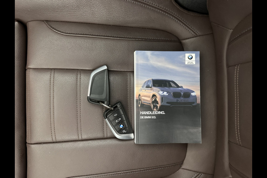 BMW iX3 High Executive 80 kWh [3-Fase-11kW] {SOH-100%} (INCL-BTW) Aut. *PANO | LEATHER | HARMAN/KARDON | FULL-LED | BLINDSPOT | MEMORY-PACK | DIGI-COCKPIT | HEATED-SPORTSEATS | KEYLESS | TOPVIEW | DAB+ | NAVI-FULLMAP | HEAD-UP | PRIVACY-GLASS | .