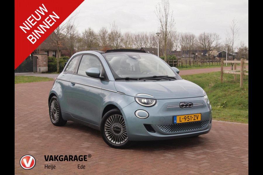 Fiat 500C Icon 42 kWh | Cabrio | Camera | Apple Carplay | Cruise Control | Dealeronderhouden |