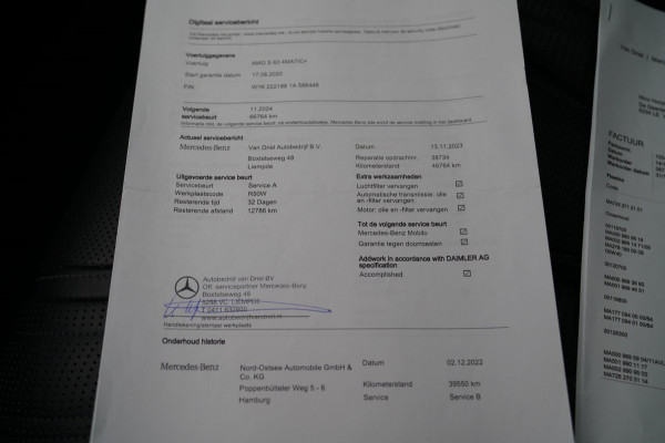 Mercedes-Benz S-Klasse AMG 63 4Matic+ Lang Premium Plus | Burmester 3D | Panorama | Massage stoelen | Stoelkoeling | Carbon |