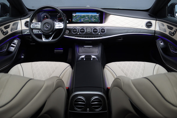 Mercedes-Benz S-Klasse 560 4MATIC Lang AMG Line Premium+ | V8 | Distronic+ | Panoramadak | Memory | Burmester | Stoelventilatie | Soft-Close | HUD | Surround Camera | Keyless Go | Zonweringspakket |