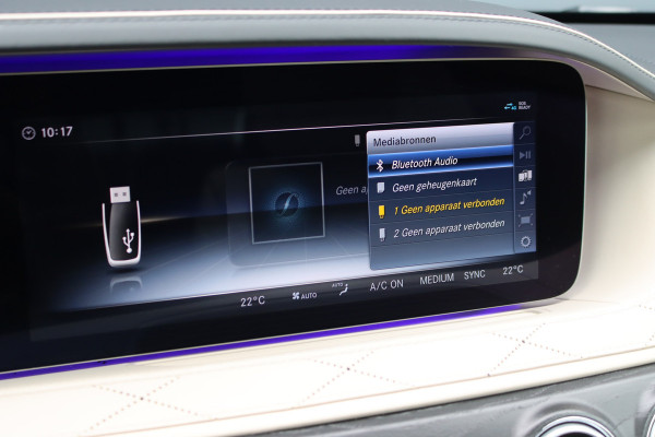 Mercedes-Benz S-Klasse 560 4MATIC Lang AMG Line Premium+ | V8 | Distronic+ | Panoramadak | Memory | Burmester | Stoelventilatie | Soft-Close | HUD | Surround Camera | Keyless Go | Zonweringspakket |