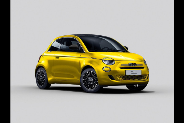 Fiat 500C Hybrid La Prima Cabrio | Clima | LED | PDC | JBL Premium Audio | 17" | Camera | Canneloni Ivory/Piombo interieur