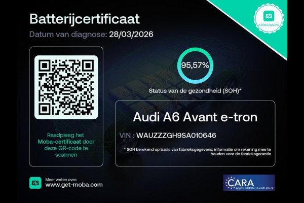 Audi A6 Avant e-tron S edition performance 100 kWh 367pk | SOH 96% | Matrix Led verlichting | Elektrisch verstelbare voorstoelen+ geheugen bestuurdersstoel  | Adaptieve cruise controle | 360° Camera