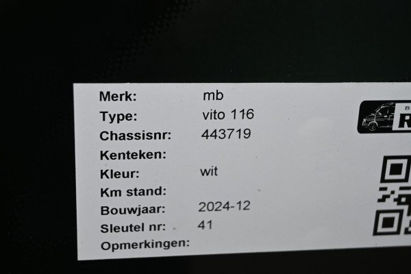 Mercedes-Benz Vito 116 CDI L3 Pro 4x4 360 graden camera, Achterdeuren, Etc.