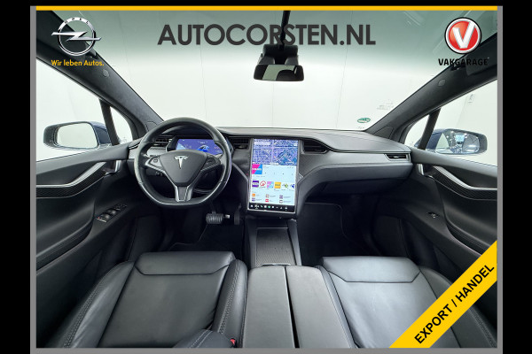 Tesla Model X 100D 423pk Dual Motor Leer Luchtvering Trekhaak AutoPilot Pano-Dak Adaptive Cruise Vleugeldeuren Camera's Elektr.Stoelen/Stuur+V Adaptieve koplampen Lmv 20" Led Elektr.-Achterklep Bordherkenning Verwarmde Sproeiers-bladen Carbon Sentry Mode Valet mode 2.250 kg Trekvermogen! Nieuwprijs €124.700,-