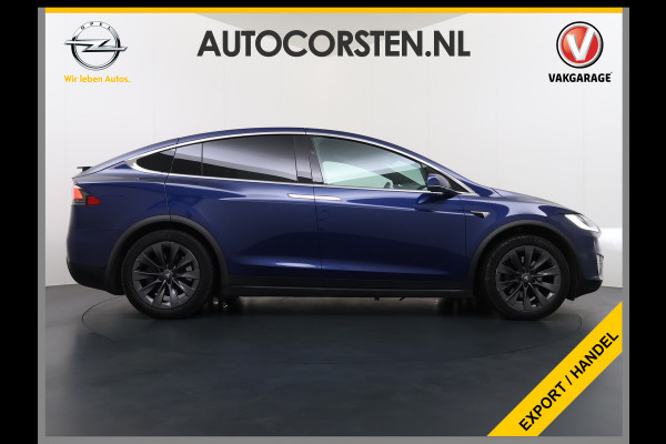 Tesla Model X 100D 423pk Dual Motor Leer Luchtvering Trekhaak AutoPilot Pano-Dak Adaptive Cruise Vleugeldeuren Camera's Elektr.Stoelen/Stuur+V Adaptieve koplampen Lmv 20" Led Elektr.-Achterklep Bordherkenning Verwarmde Sproeiers-bladen Carbon Sentry Mode Valet mode 2.250 kg Trekvermogen! Nieuwprijs €124.700,-