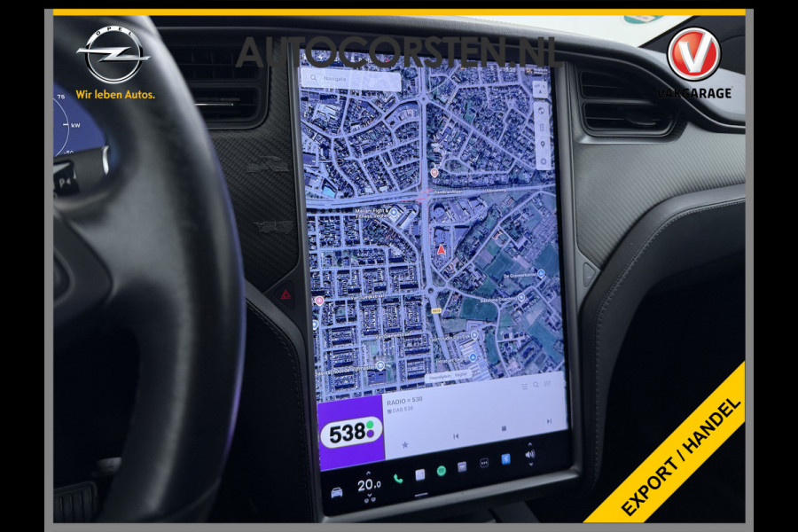 Tesla Model X 100D 423pk Dual Motor Leer Luchtvering Trekhaak AutoPilot Pano-Dak Adaptive Cruise Vleugeldeuren Camera's Elektr.Stoelen/Stuur+V Adaptieve koplampen Lmv 20" Led Elektr.-Achterklep Bordherkenning Verwarmde Sproeiers-bladen Carbon Sentry Mode Valet mode 2.250 kg Trekvermogen! Nieuwprijs €124.700,-