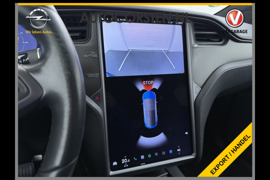 Tesla Model X 100D 423pk Dual Motor Leer Luchtvering Trekhaak AutoPilot Pano-Dak Adaptive Cruise Vleugeldeuren Camera's Elektr.Stoelen/Stuur+V Adaptieve koplampen Lmv 20" Led Elektr.-Achterklep Bordherkenning Verwarmde Sproeiers-bladen Carbon Sentry Mode Valet mode 2.250 kg Trekvermogen! Nieuwprijs €124.700,-