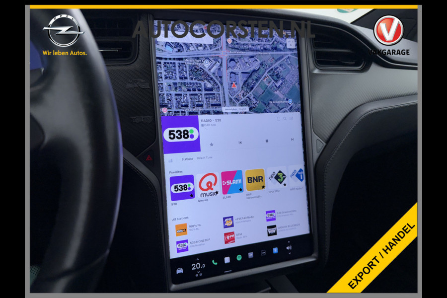 Tesla Model X 100D 423pk Dual Motor Leer Luchtvering Trekhaak AutoPilot Pano-Dak Adaptive Cruise Vleugeldeuren Camera's Elektr.Stoelen/Stuur+V Adaptieve koplampen Lmv 20" Led Elektr.-Achterklep Bordherkenning Verwarmde Sproeiers-bladen Carbon Sentry Mode Valet mode 2.250 kg Trekvermogen! Nieuwprijs €124.700,-