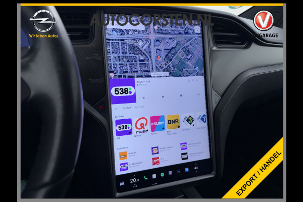 Tesla Model X 100D 423pk Dual Motor Leer Luchtvering Trekhaak AutoPilot Pano-Dak Adaptive Cruise Vleugeldeuren Camera's Elektr.Stoelen/Stuur+V Adaptieve koplampen Lmv 20" Led Elektr.-Achterklep Bordherkenning Verwarmde Sproeiers-bladen Carbon Sentry Mode Valet mode 2.250 kg Trekvermogen! Nieuwprijs €124.700,-