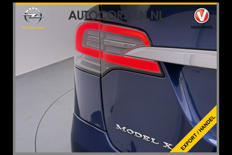 Tesla Model X 100D 423pk Dual Motor Leer Luchtvering Trekhaak AutoPilot Pano-Dak Adaptive Cruise Vleugeldeuren Camera's Elektr.Stoelen/Stuur+V Adaptieve koplampen Lmv 20" Led Elektr.-Achterklep Bordherkenning Verwarmde Sproeiers-bladen Carbon Sentry Mode Valet mode 2.250 kg Trekvermogen! Nieuwprijs €124.700,-
