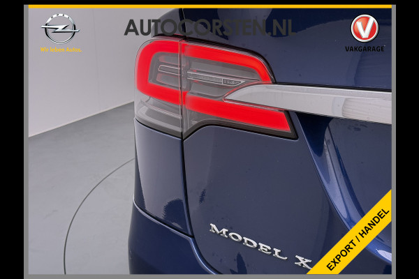 Tesla Model X 100D 423pk Dual Motor Leer Luchtvering Trekhaak AutoPilot Pano-Dak Adaptive Cruise Vleugeldeuren Camera's Elektr.Stoelen/Stuur+V Adaptieve koplampen Lmv 20" Led Elektr.-Achterklep Bordherkenning Verwarmde Sproeiers-bladen Carbon Sentry Mode Valet mode 2.250 kg Trekvermogen! Nieuwprijs €124.700,-