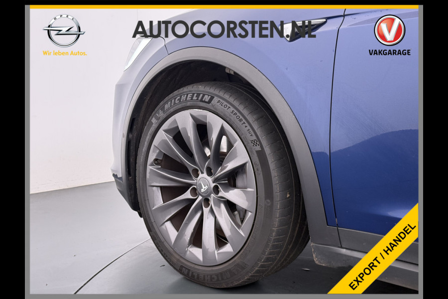 Tesla Model X 100D 423pk Dual Motor Leer Luchtvering Trekhaak AutoPilot Pano-Dak Adaptive Cruise Vleugeldeuren Camera's Elektr.Stoelen/Stuur+V Adaptieve koplampen Lmv 20" Led Elektr.-Achterklep Bordherkenning Verwarmde Sproeiers-bladen Carbon Sentry Mode Valet mode 2.250 kg Trekvermogen! Nieuwprijs €124.700,-
