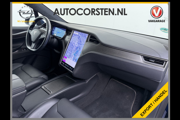 Tesla Model X 100D 423pk Dual Motor Leer Luchtvering Trekhaak AutoPilot Pano-Dak Adaptive Cruise Vleugeldeuren Camera's Elektr.Stoelen/Stuur+V Adaptieve koplampen Lmv 20" Led Elektr.-Achterklep Bordherkenning Verwarmde Sproeiers-bladen Carbon Sentry Mode Valet mode 2.250 kg Trekvermogen! Nieuwprijs €124.700,-