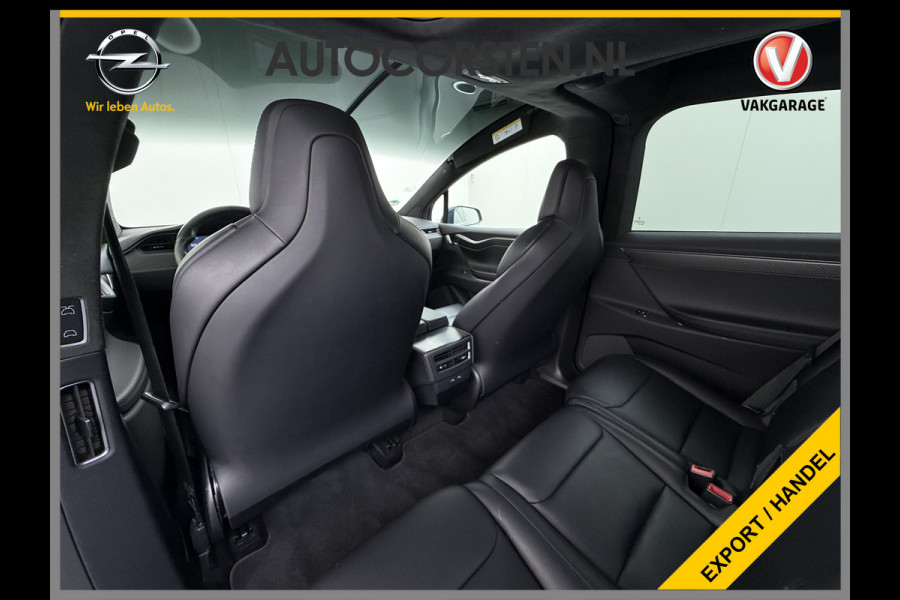 Tesla Model X 100D 423pk Dual Motor Leer Luchtvering Trekhaak AutoPilot Pano-Dak Adaptive Cruise Vleugeldeuren Camera's Elektr.Stoelen/Stuur+V Adaptieve koplampen Lmv 20" Led Elektr.-Achterklep Bordherkenning Verwarmde Sproeiers-bladen Carbon Sentry Mode Valet mode 2.250 kg Trekvermogen! Nieuwprijs €124.700,-