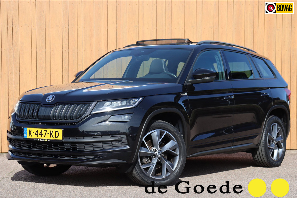 Škoda Kodiaq 1.5 TSI Sportline Business org.NL schuifdak trekhaak el.klep canton leer+verw. camera