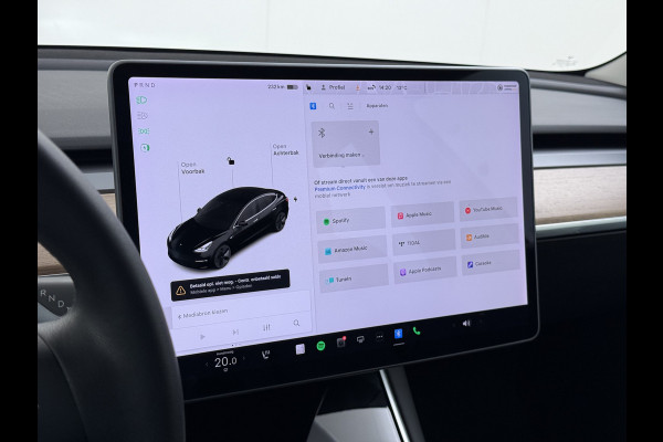 Tesla Model 3 60 kWh LFP ACCU Trekhaak (100% laden) Standard RWD Plus AutoPilot Leer Pano-Dak Adaptive-Cruise Camera's Elektr.-Stuur+Stoelen+S Navi LED DAB Voorverwarmen Keyless One-Pedal-Drive Lmv 18" 1e Eigenaar Origineel Nederlandse Auto Accu-Aandrijving-garantie t/m dec 2028/160.000km 1.000kg trekvermogen
