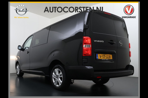 Opel Vivaro 2.0CDTi 145PK L3 DC Dubbele Cabine 6-Pers. Facelift! Navi PDC Camera Virtual-Cockpit Dual-ECC BordHerkenning Keyless Cruise-Cont 17" LM Mistlampen Schuifdeur Rechts  Priv.Glas ESP Elektr.Ramen Visio System Pack Ergonomie Comfort-pack Draadloze lader Spoorassistent ldws EURO6.4  2500kg trekvermogen